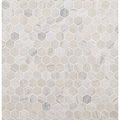 Msi Angora Hexagon 11.75 In. X 12 In. X 10Mm Honed Mosaic Marble Floor And Wall Tile, 10PK ZOR-MD-0530
